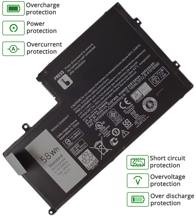 Dell Latitude 3450 Battery Replacement 58wh Latitude 3450 Laptop Battery