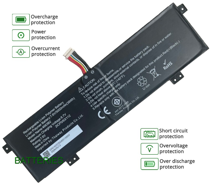 NOTEBOOK HIPER SLIM H1306O3165HM battery